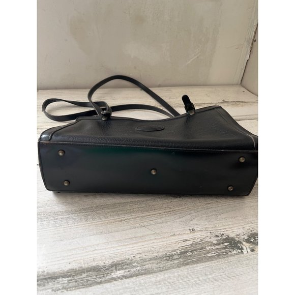 Jr USA Julius Resnick woman’s black leather long handled satchel purse vintage - Picture 11 of 15